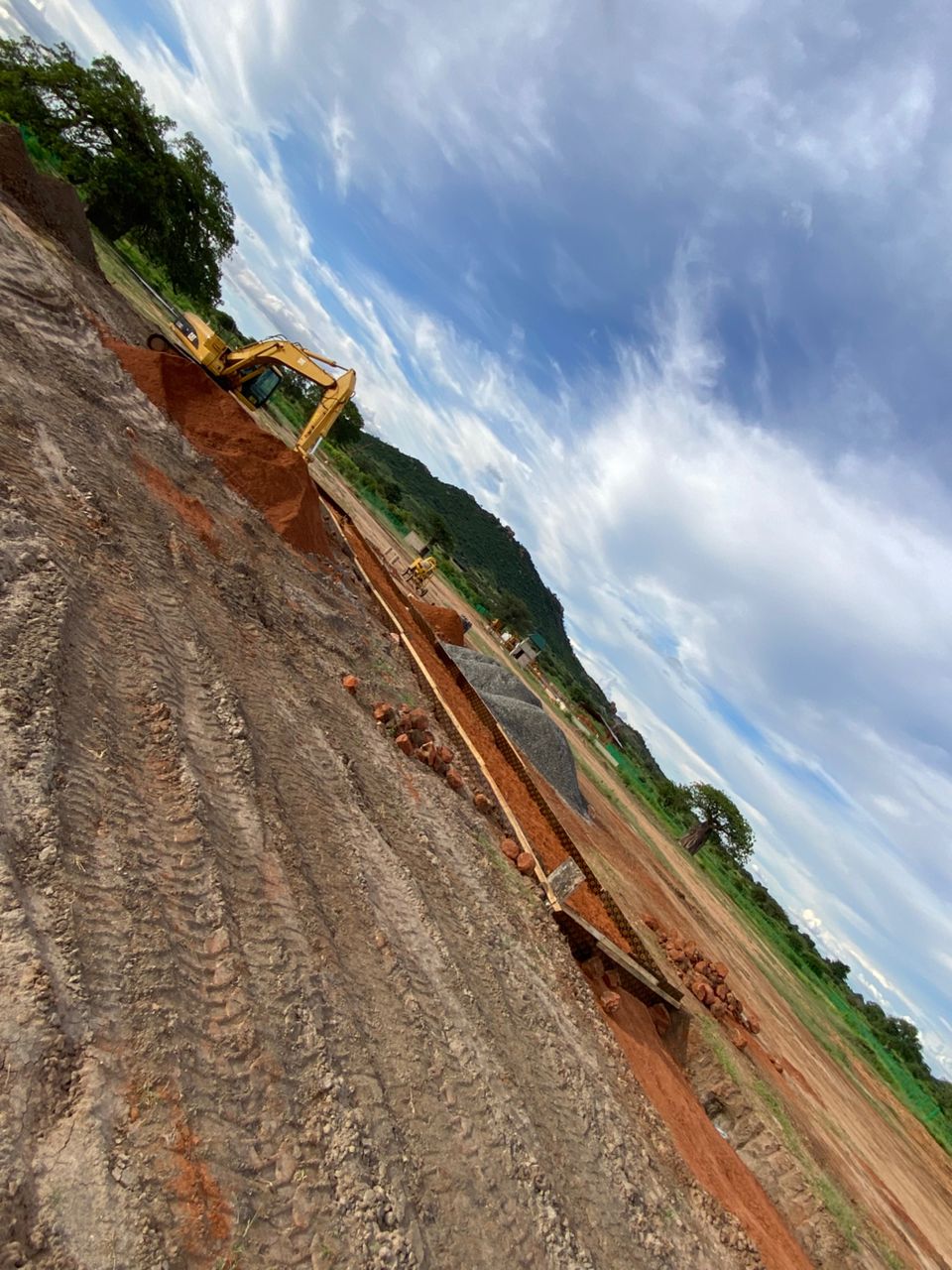 Grader Continues Site Leveling Work at DWASAL